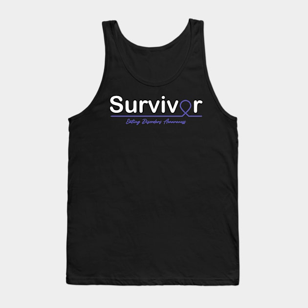 Eating Disorders Awareness Survivor Heartbeat Tank Top by KHANH HUYEN